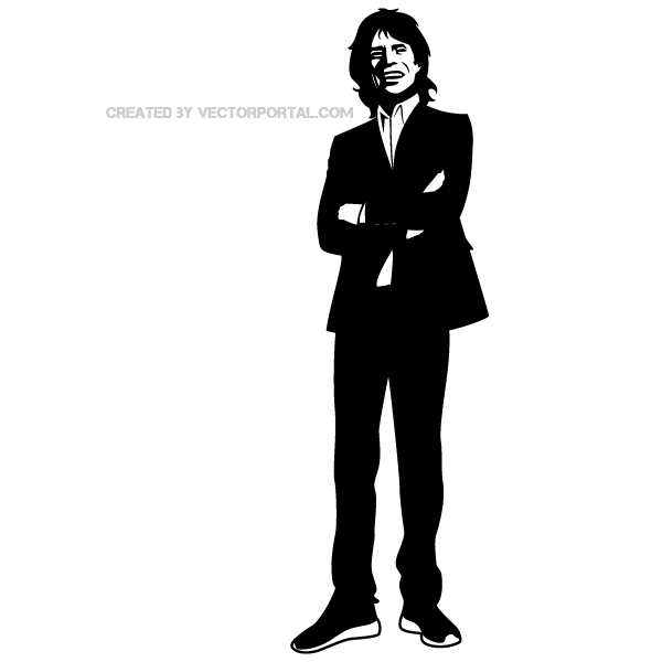 Mick Jagger Vector Image