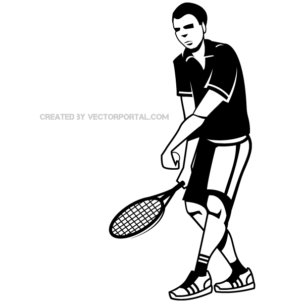 Tennis Player Vector Image