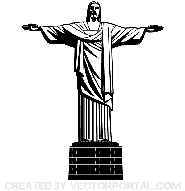 Jesus Christ Statue Vector
