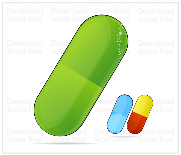 Free Vector Green Medic Pill