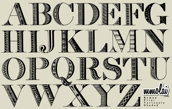 Alphabet Letters Typeface Free Vector