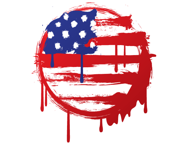 Vector American Grunge Flag