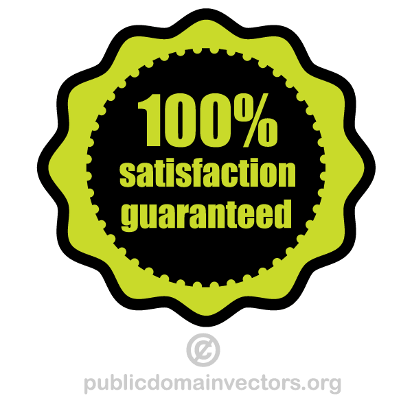 100% Satisfaction Guaranteed Vector