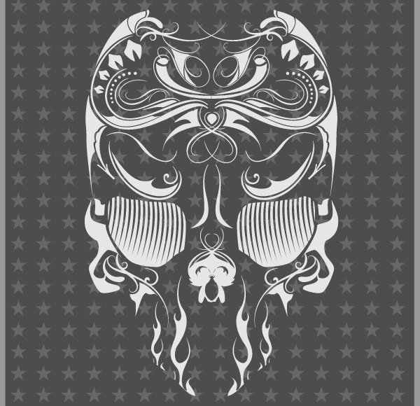 Skull Flourish Mexican Touch Free Vector
