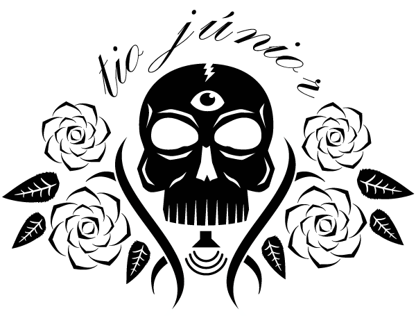 Vector Skull with Flowers