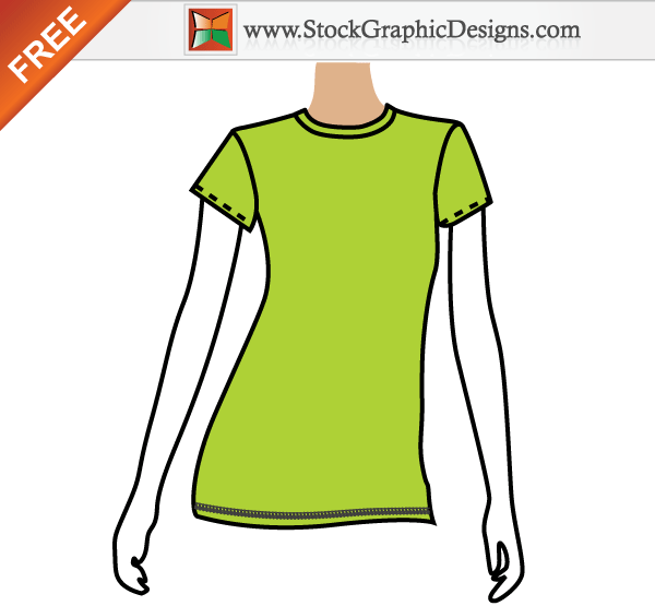 Women’s Free Vector T-shirt Template Designs