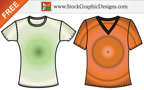 Apparel Men’s Basic Free T-shirt Templates Design Vector