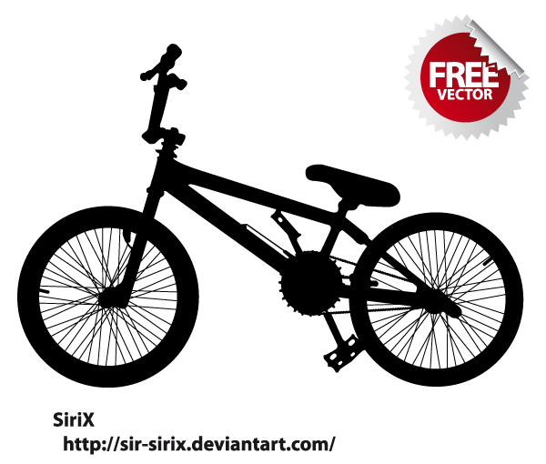 Bicycle Silhouette Vector Art Free