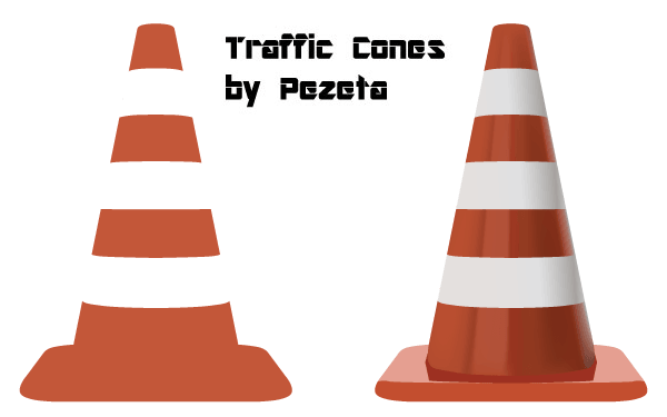 Vector Traffic Cones Illustration