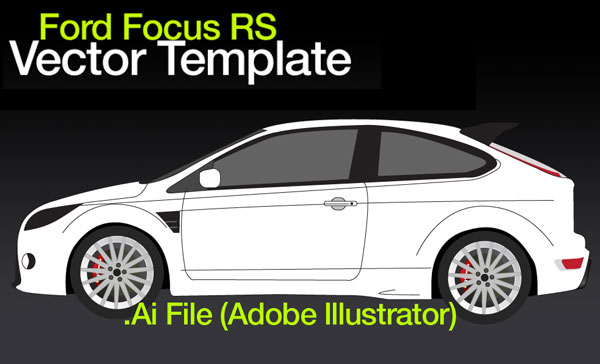 Ford Focus RS Vector Template