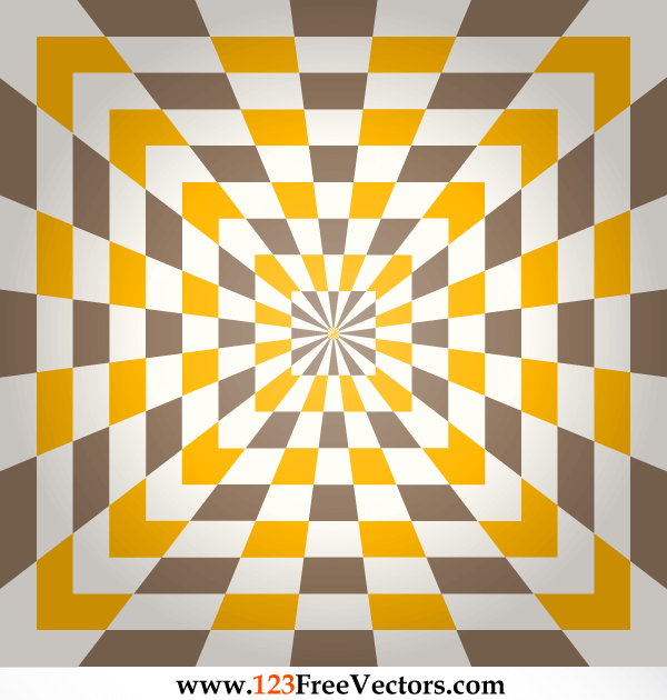 Optical Illusion Abstract Checkered Background Vector
