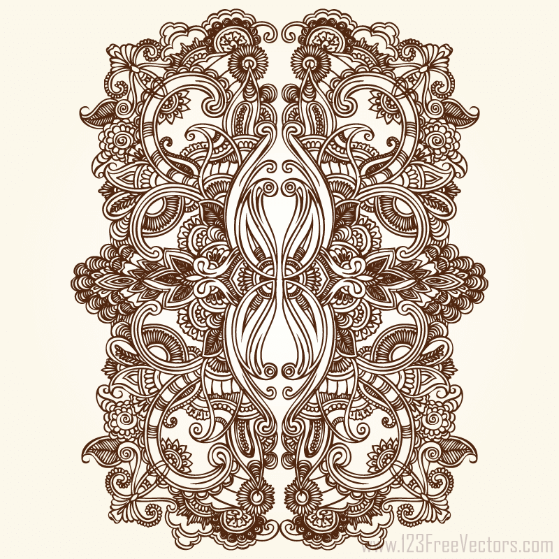 vector illustration of floral ornament free download