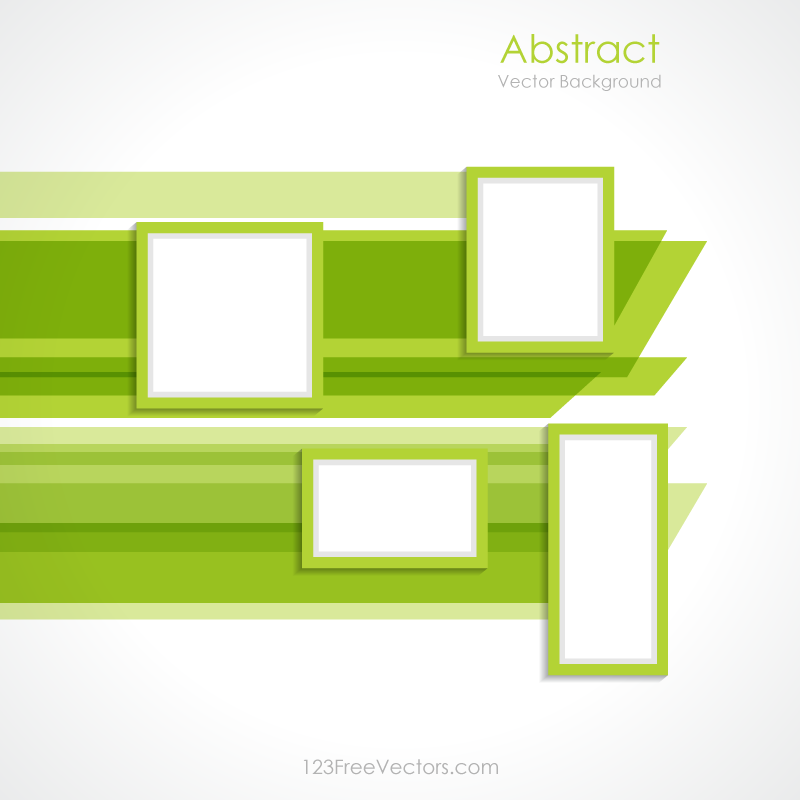 Abstract Green Rectangle Background Vector Design