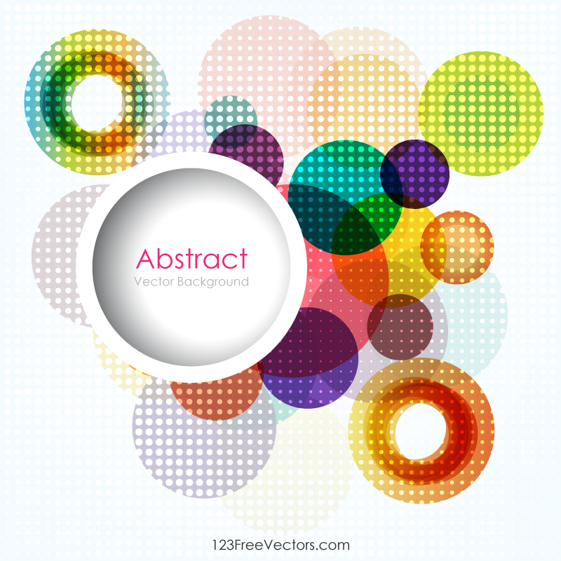 Free Circle Background Template Vector
