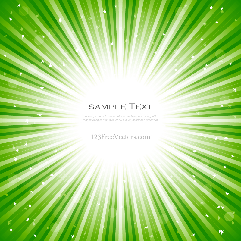 Abstract Green Starburst Background Vector