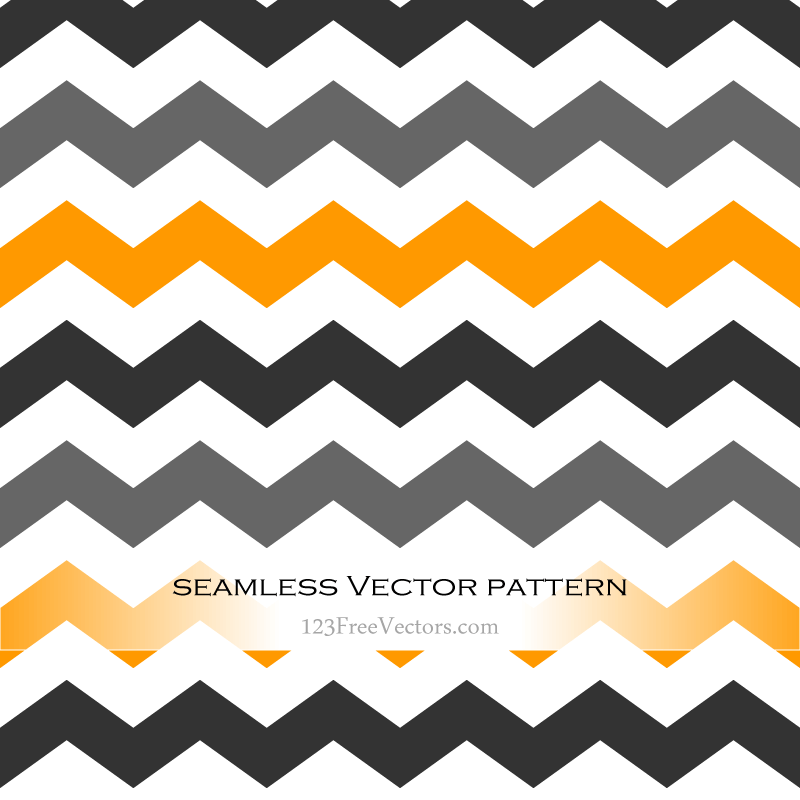 Black and Orange Seamless Chevron Background Pattern