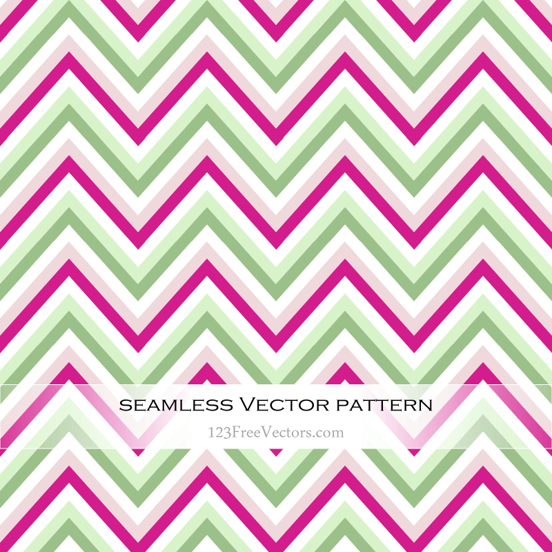 Pink and Green Chevron Pattern Vector