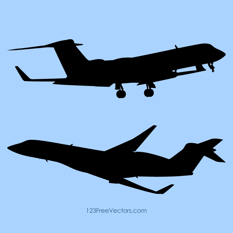 Airplane Silhouette Vector Free