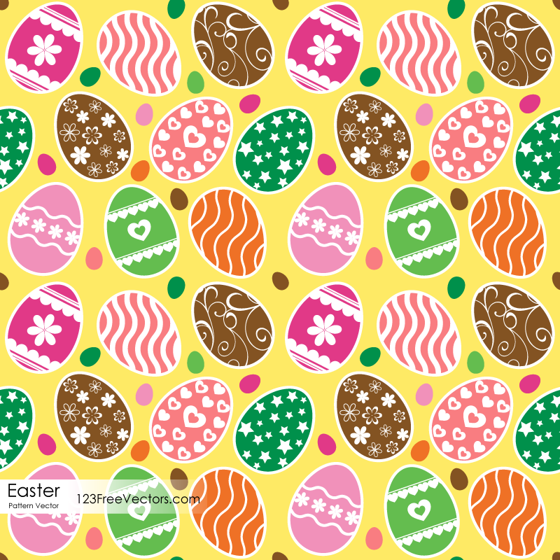 Free Easter Eggs Seamless Pattern Vector