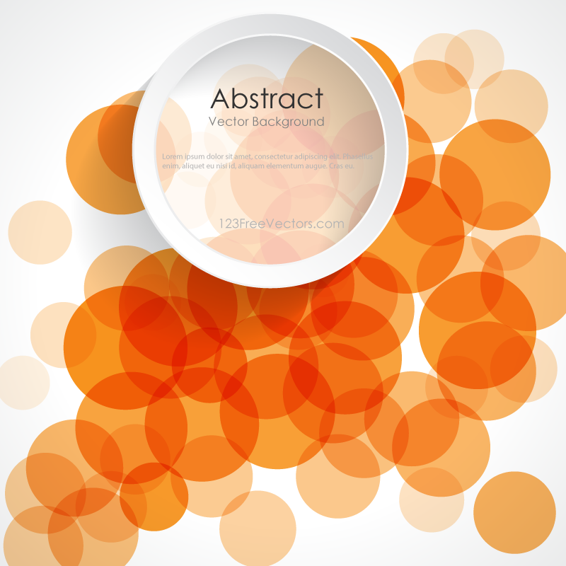 Abstract Orange Circle Design Background Banner Vector Image