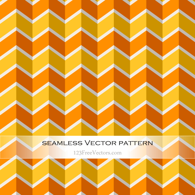 Orange Yellow Seamless Zigzag Pattern Vector
