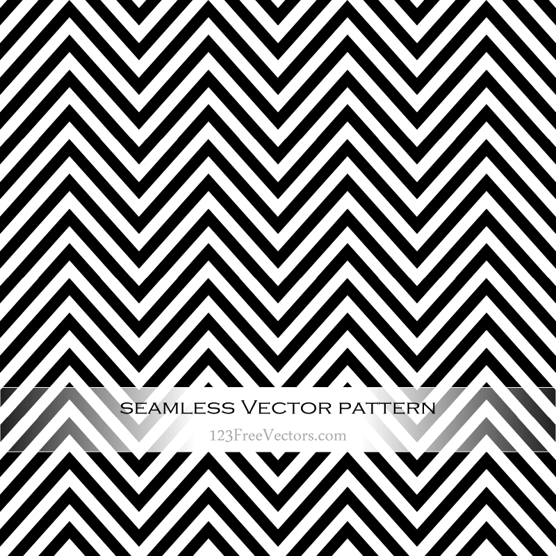 Black and White Zigzag Seamless Pattern Vector