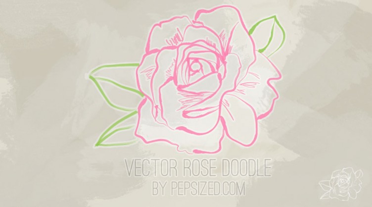 Vector Rose Doodle