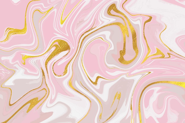 Liquid Marble wallpaper in pink & gold