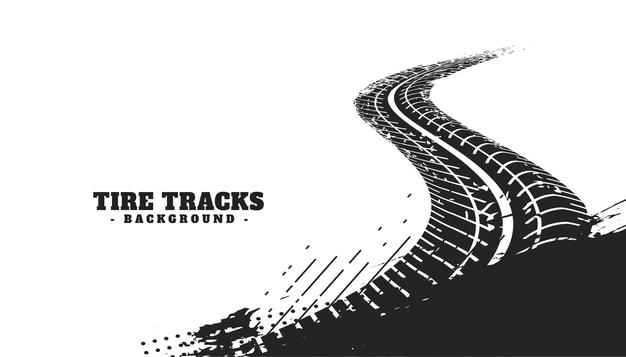 Abstract winding tire track mark background Free Vector
