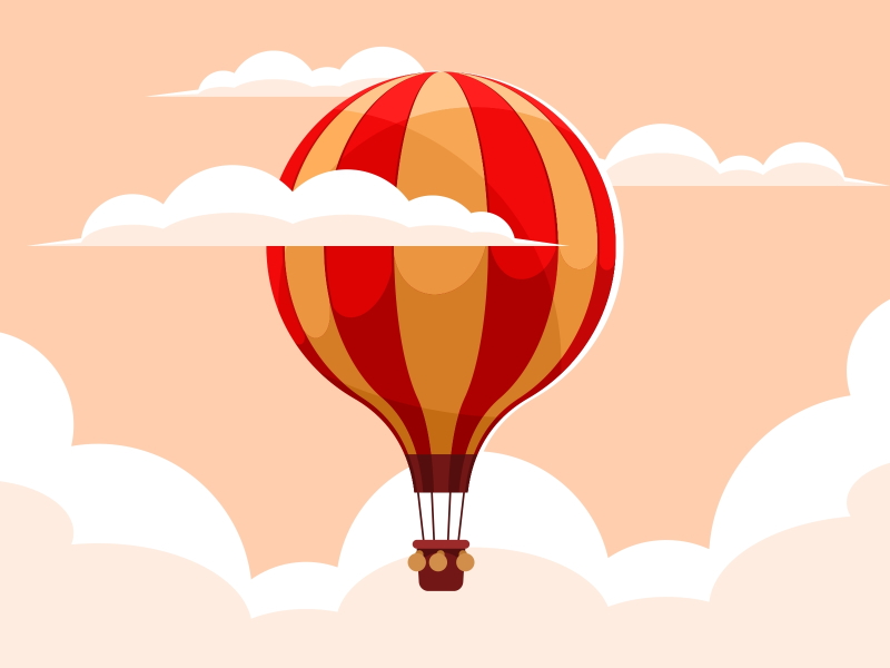 Hot air balloon vector